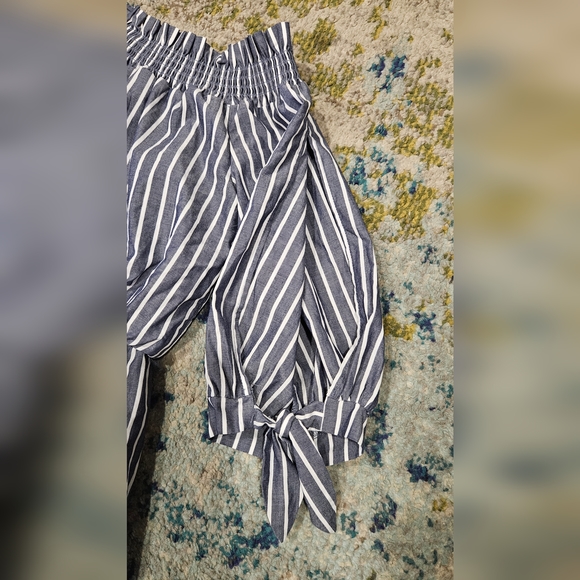 Jodi Kristopher Off Shoulder Striped Dress - Medium - Picture 6 of 6